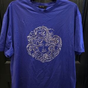 Versace Men’s Royal Blue Medusa Logo T‑Shirt